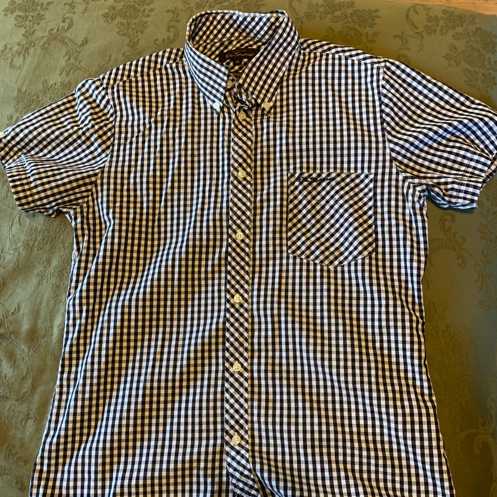 Ben Sherman black checkered/gingham button down